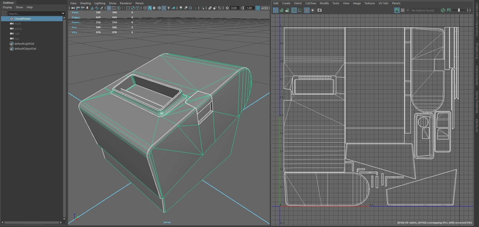 Epson Receipt Printer Low-poly 3D model_5