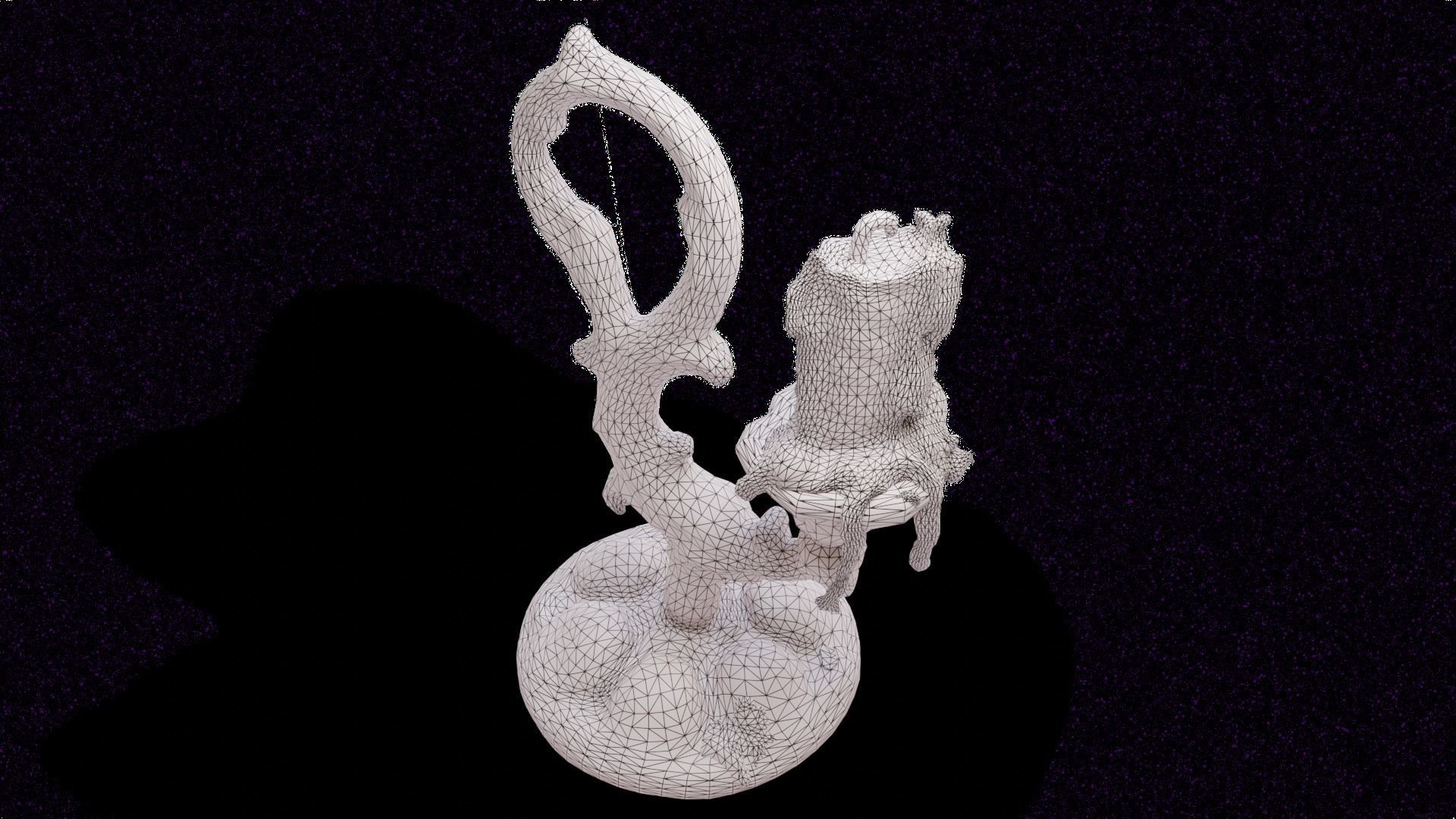 candlestick ornate candle holder 3D model_10