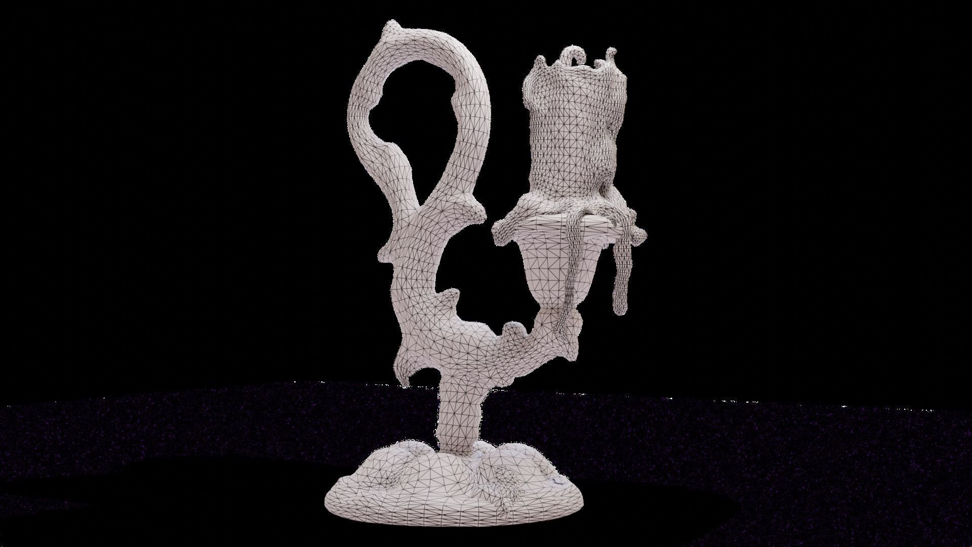 candlestick ornate candle holder 3D model_6