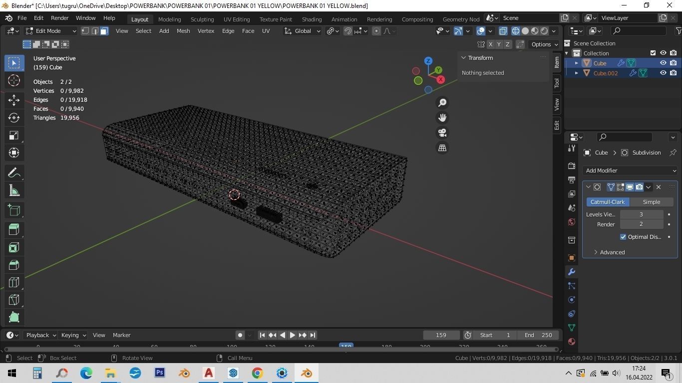 POWERBANK 01 YELLOW 3D model_3