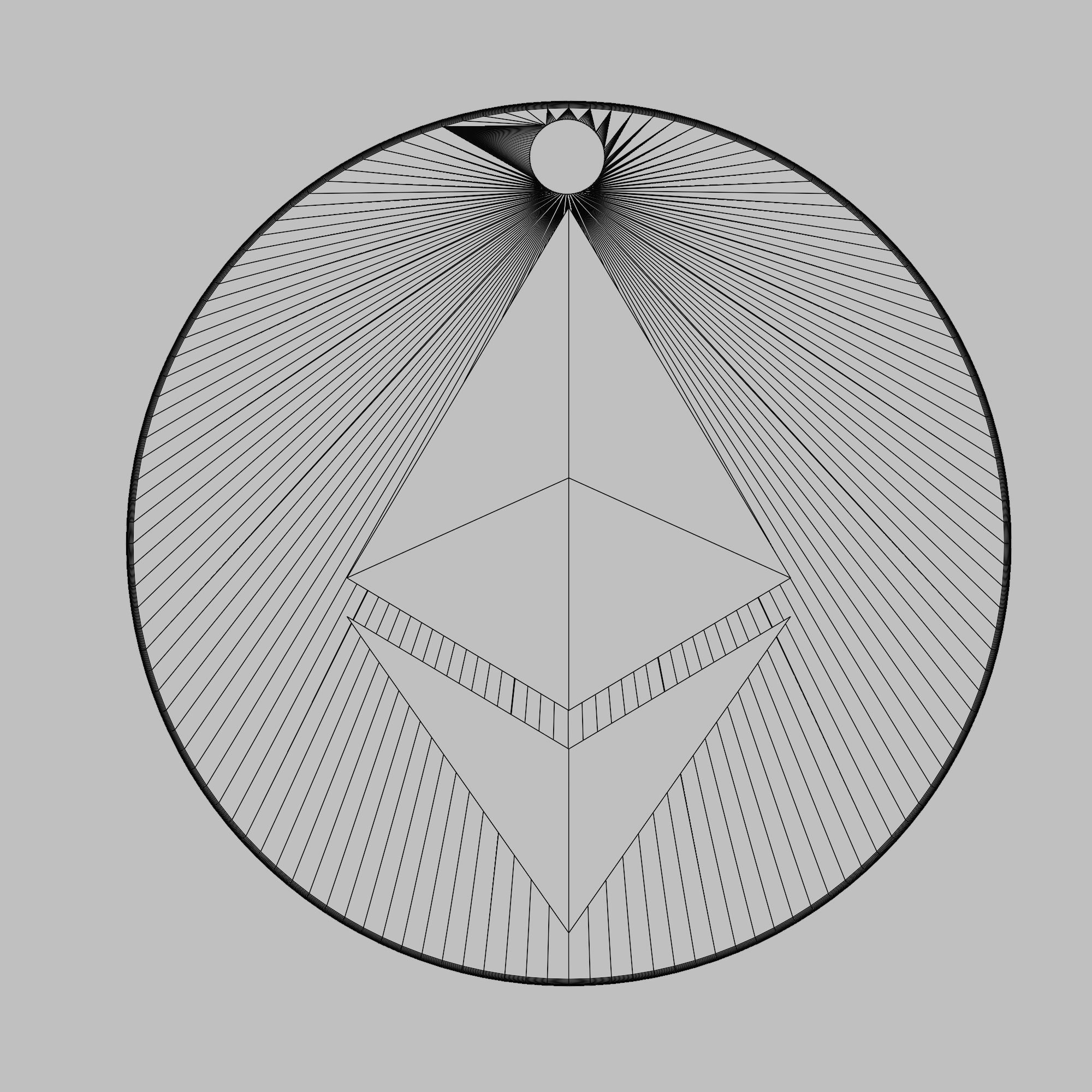 Etherum Pendant 3D print model_2