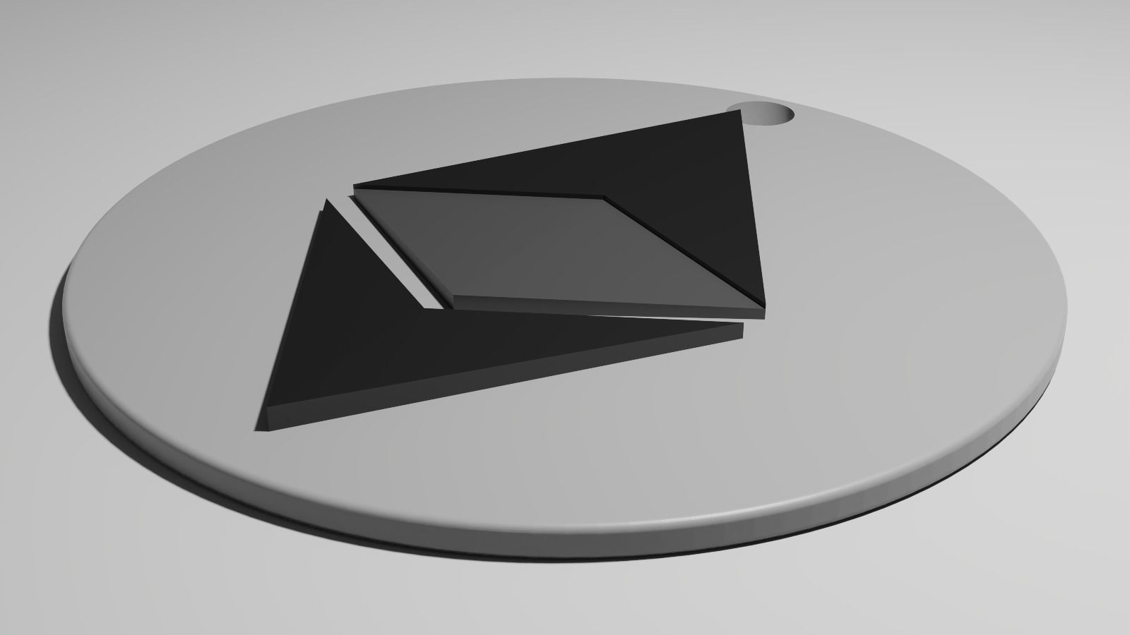 Etherum Pendant 3D print model_1