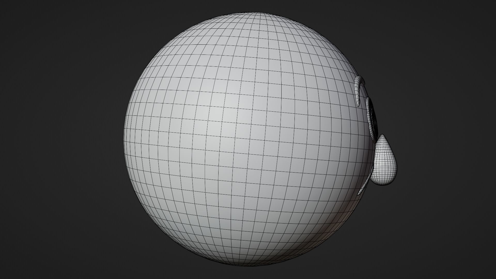 Sad with tears yellow ball Emoticon Emoji or Smiley 3D model_10