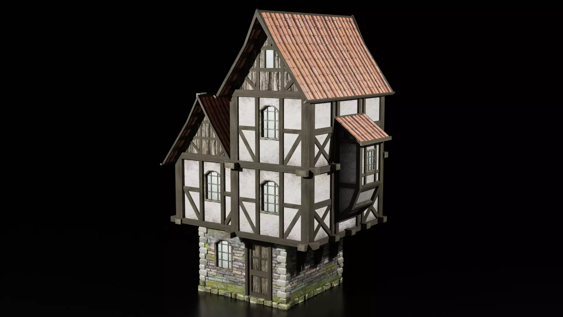 MEDIEVAL HOUSE Low-poly 3D model