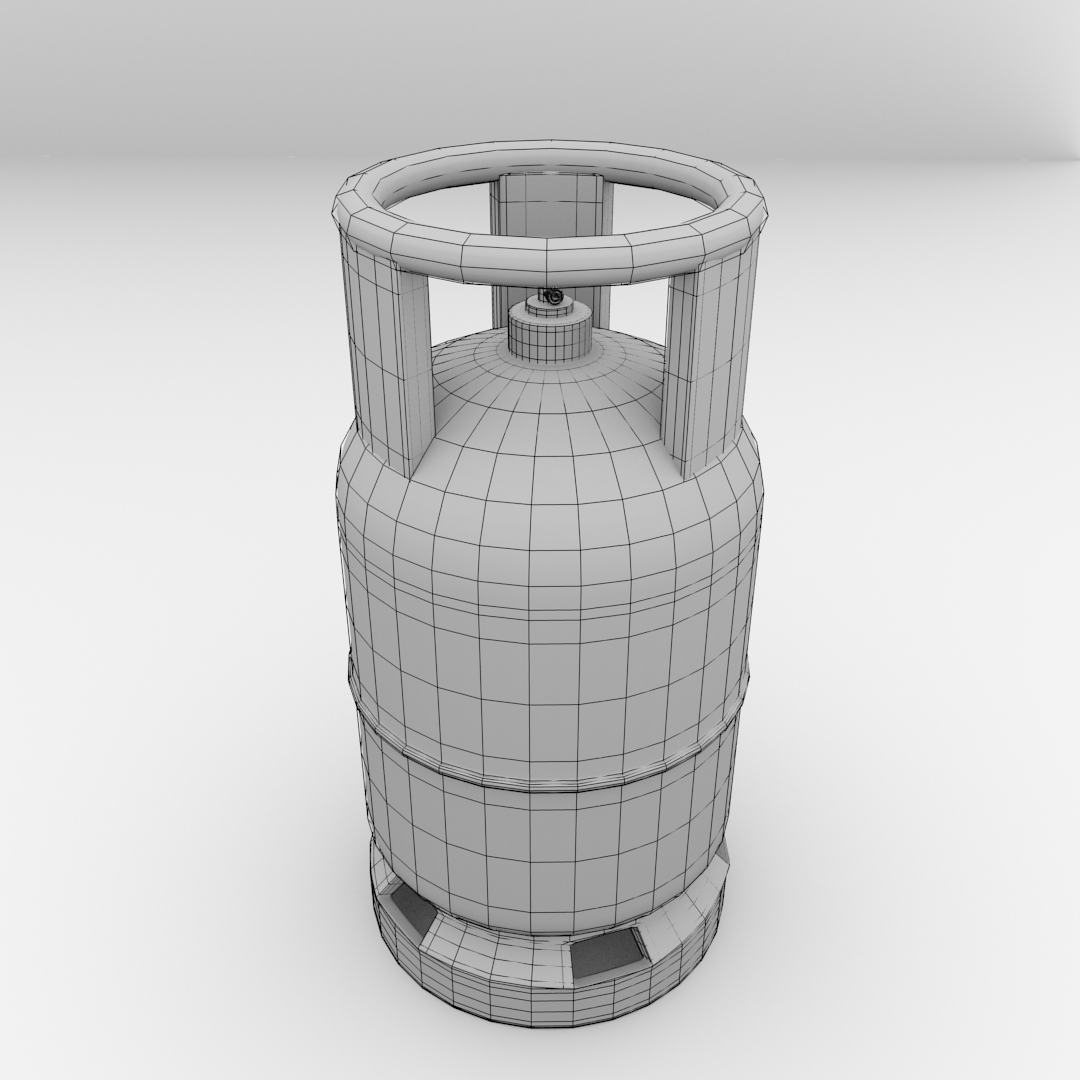 Gas Cylinder 3D model_4