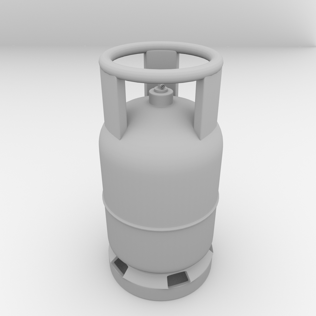 Gas Cylinder 3D model_3