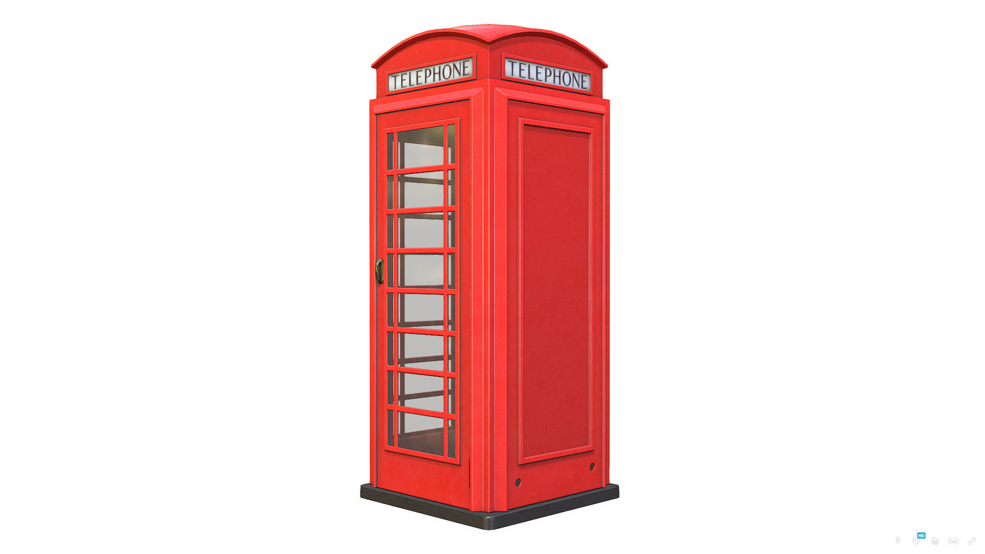 Phone Booth 01 - Game-ready - PBR Low-poly 3D model_1
