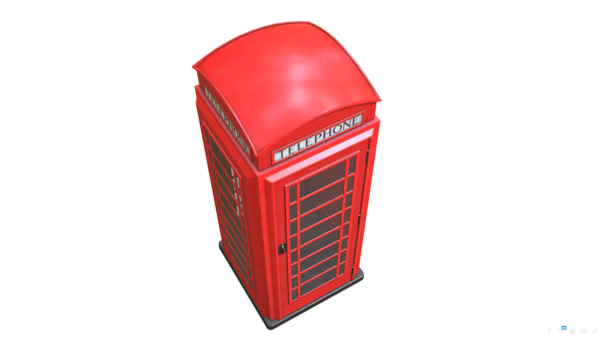 Phone Booth 01 - Game-ready - PBR Low-poly 3D model_5