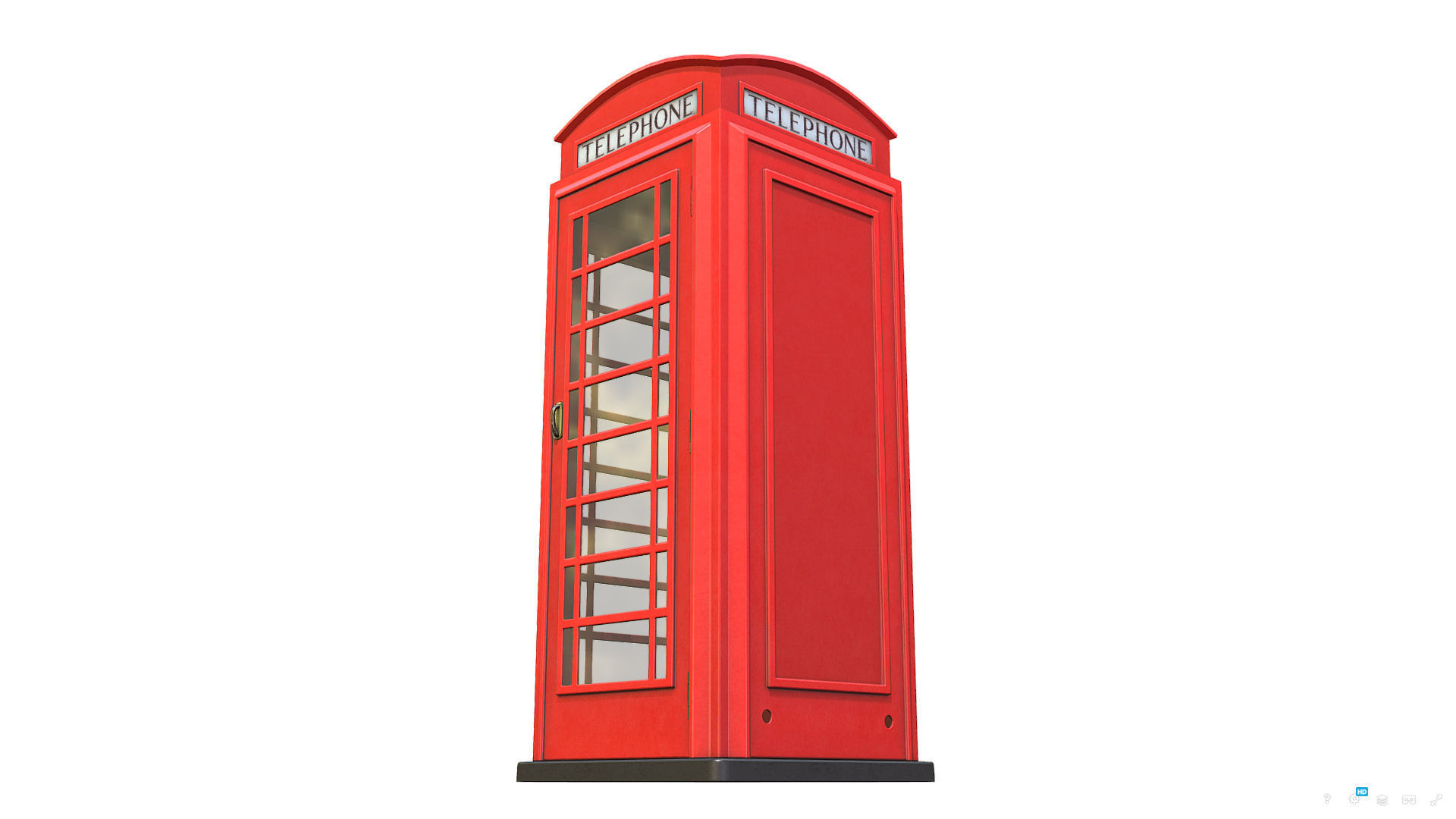 Phone Booth 01 - Game-ready - PBR Low-poly 3D model_6