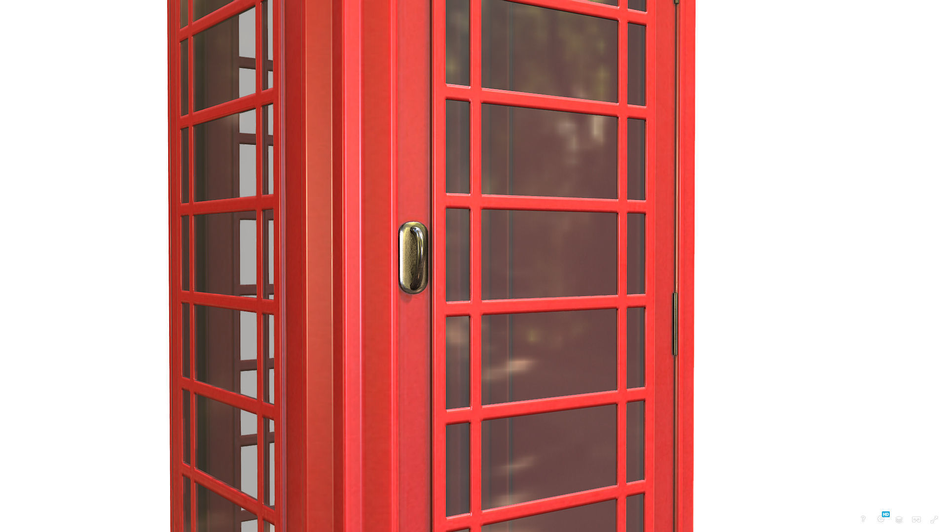 Phone Booth 01 - Game-ready - PBR Low-poly 3D model_3