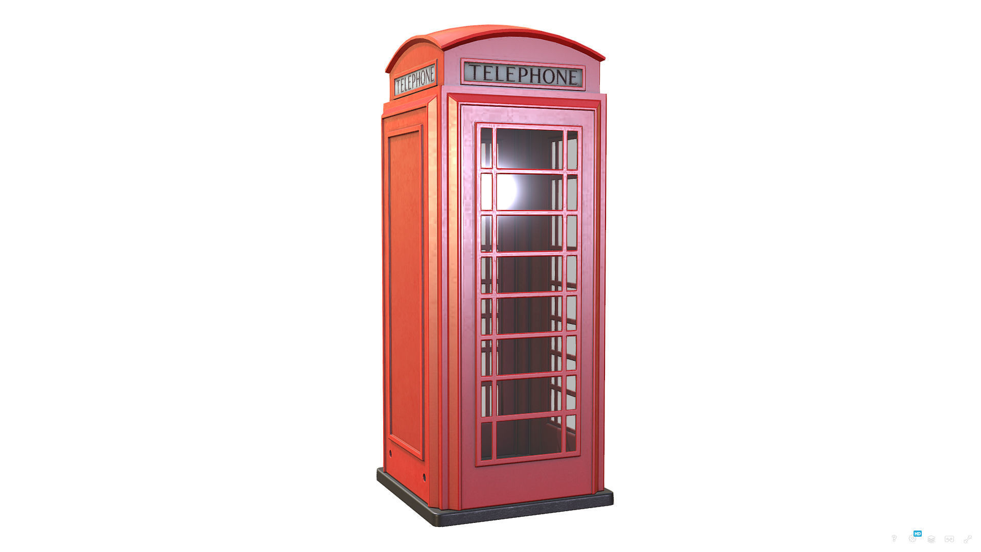 Phone Booth 01 - Game-ready - PBR Low-poly 3D model_2