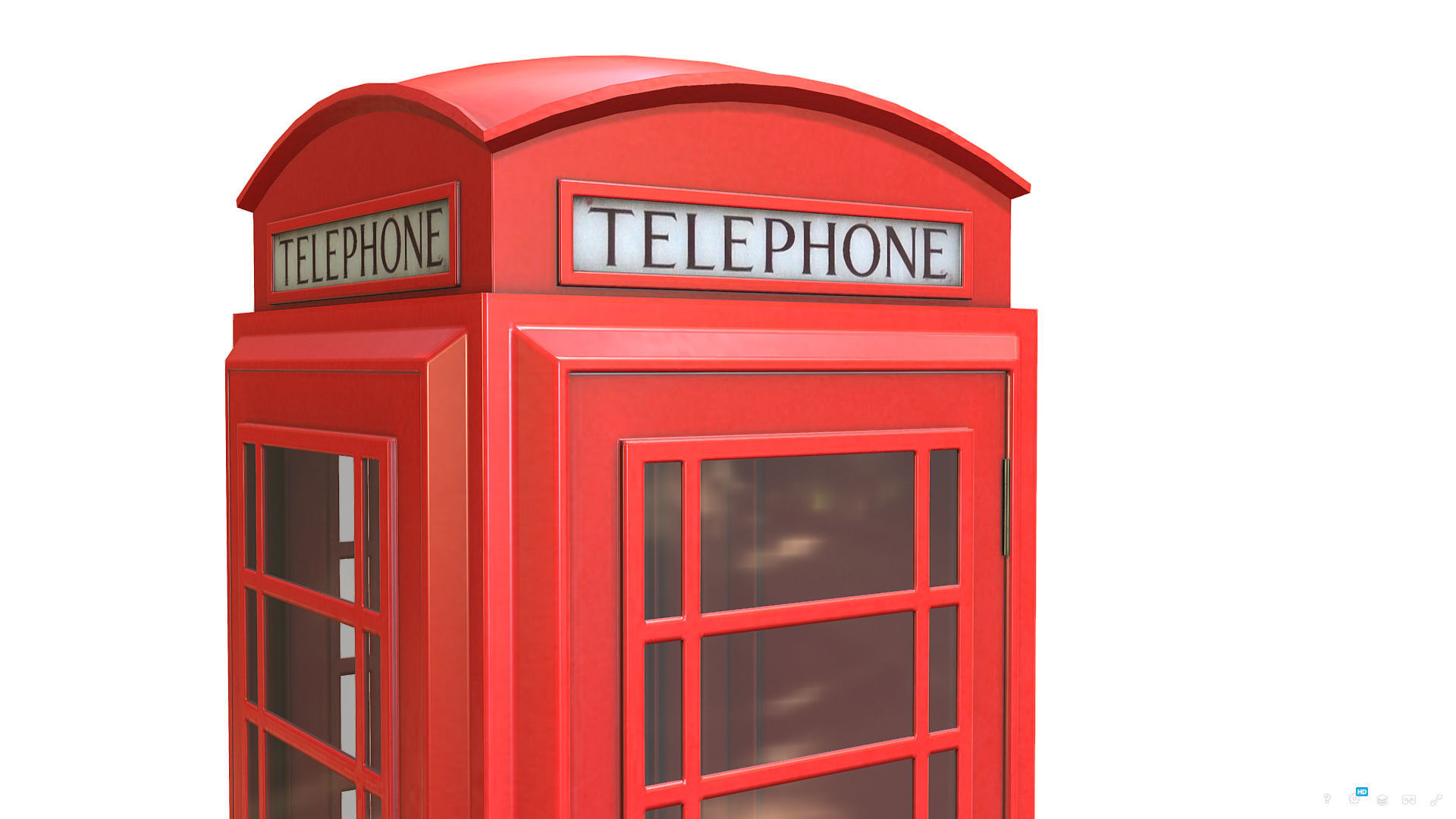 Phone Booth 01 - Game-ready - PBR Low-poly 3D model_4