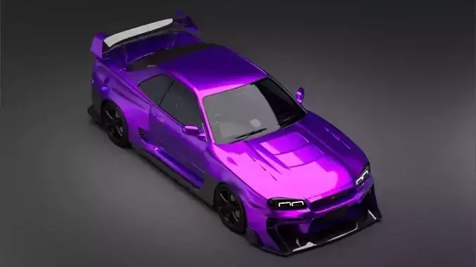 Nissan Skyline R34 STAGE2 Hycade 3D Model HQ Detail