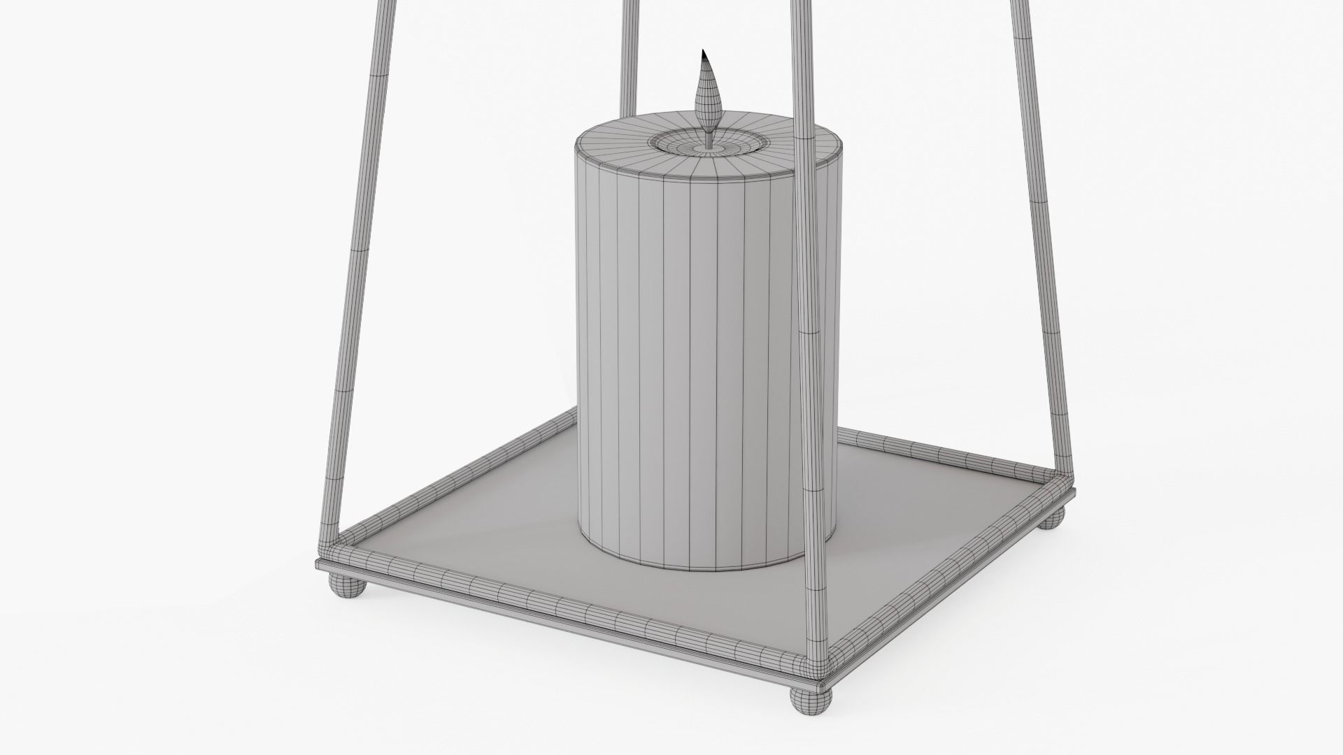 lantern01 two metal candle holders 3D model_9