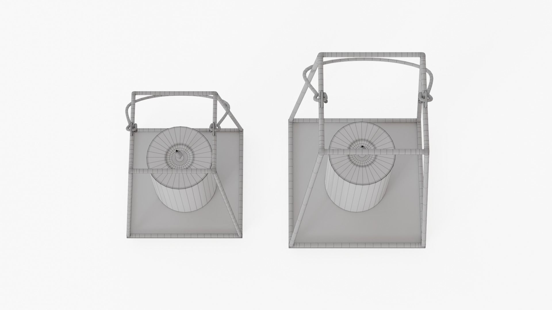 lantern01 two metal candle holders 3D model_7