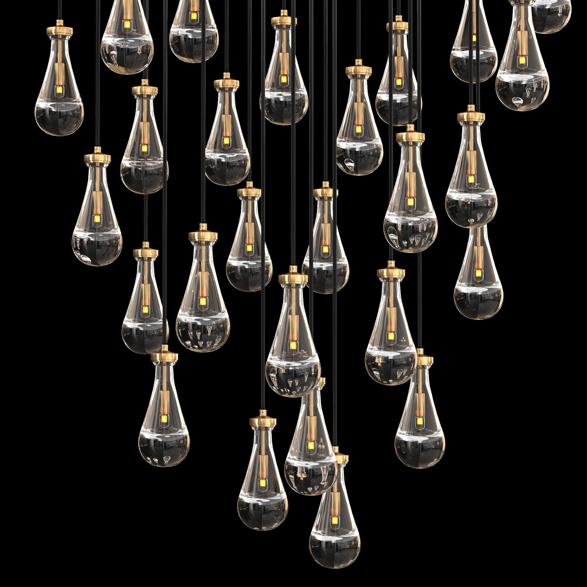 RAIN ROUND CHANDELIER 60 3D model_1