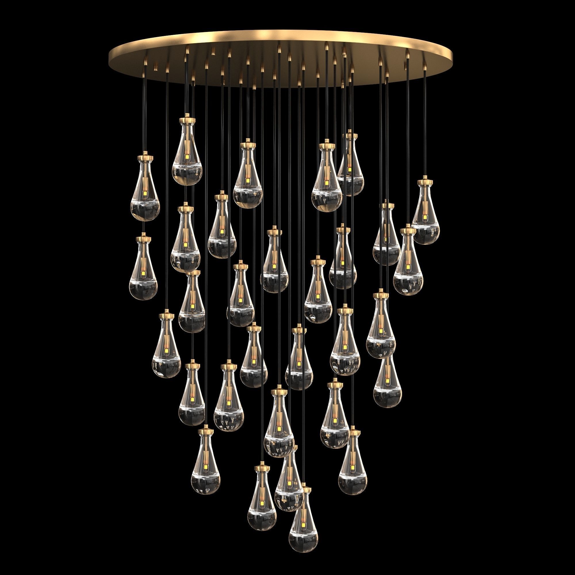 RAIN ROUND CHANDELIER 60 3D model_2