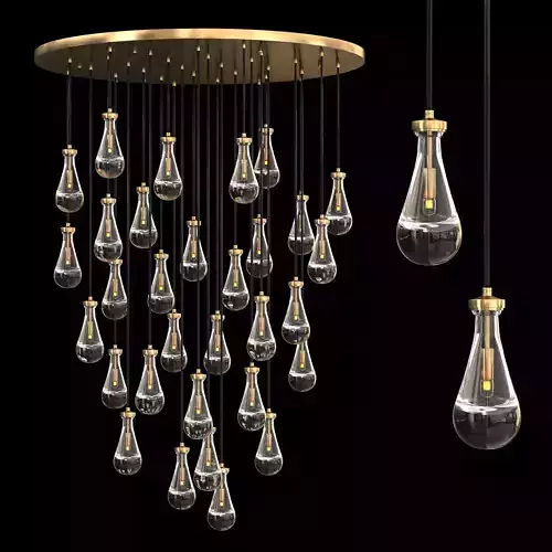 RAIN ROUND CHANDELIER 60