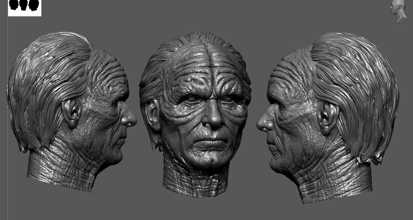 Ian McDiarmid - Palpatine Head-Star Wars 3D print model_9