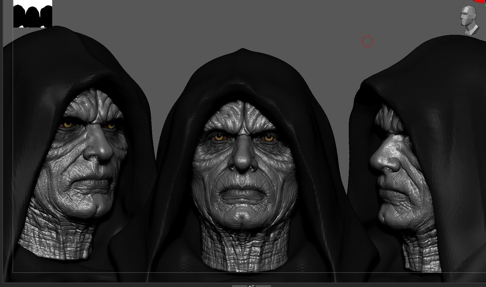 Ian McDiarmid - Palpatine Head-Star Wars 3D print model_4
