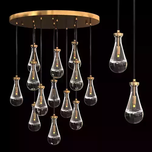 RAIN-ROUND-CHANDELIER-36 edison pendant light