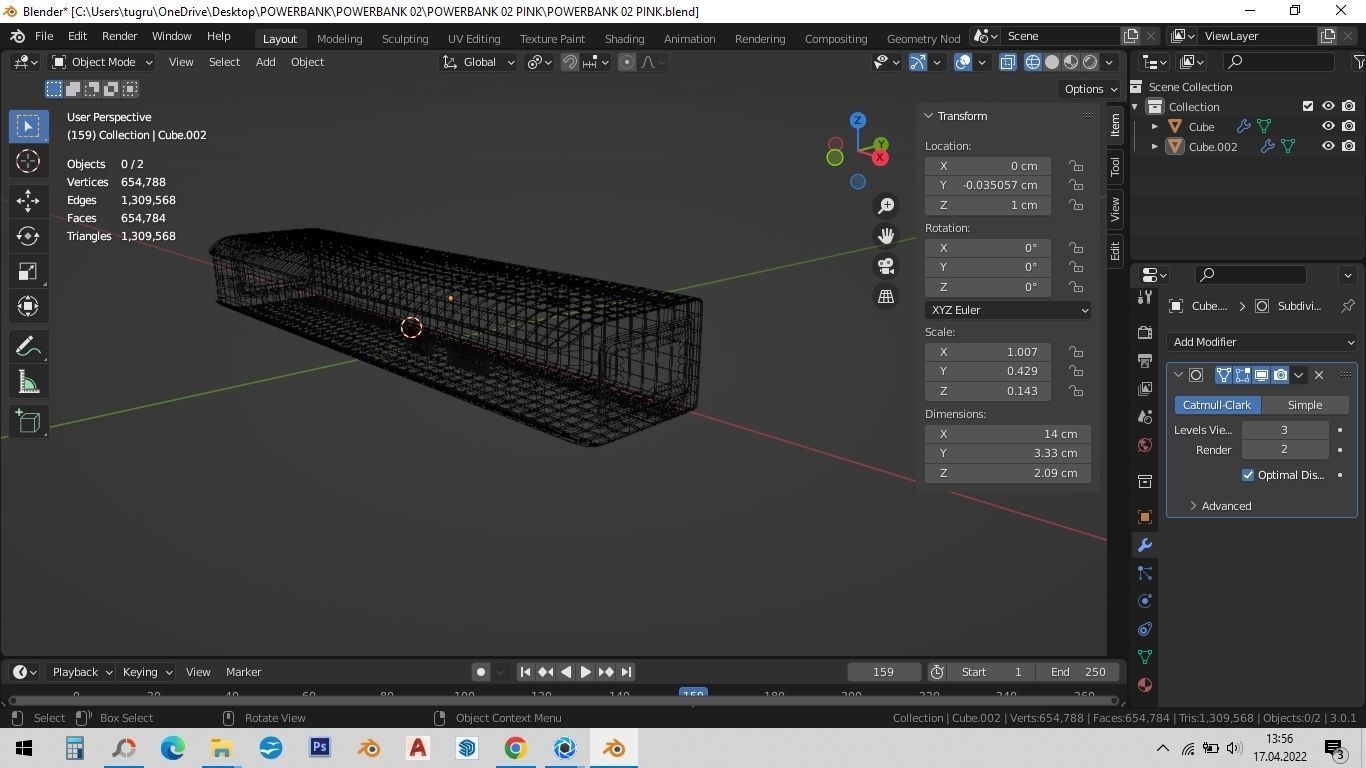 POWERBANK 02 PINK 3D model_3