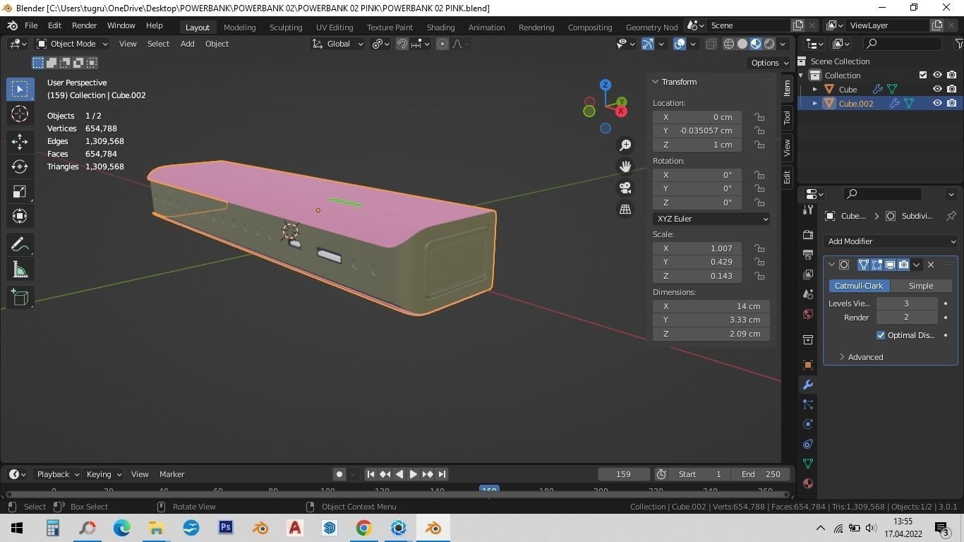 POWERBANK 02 PINK 3D model_1
