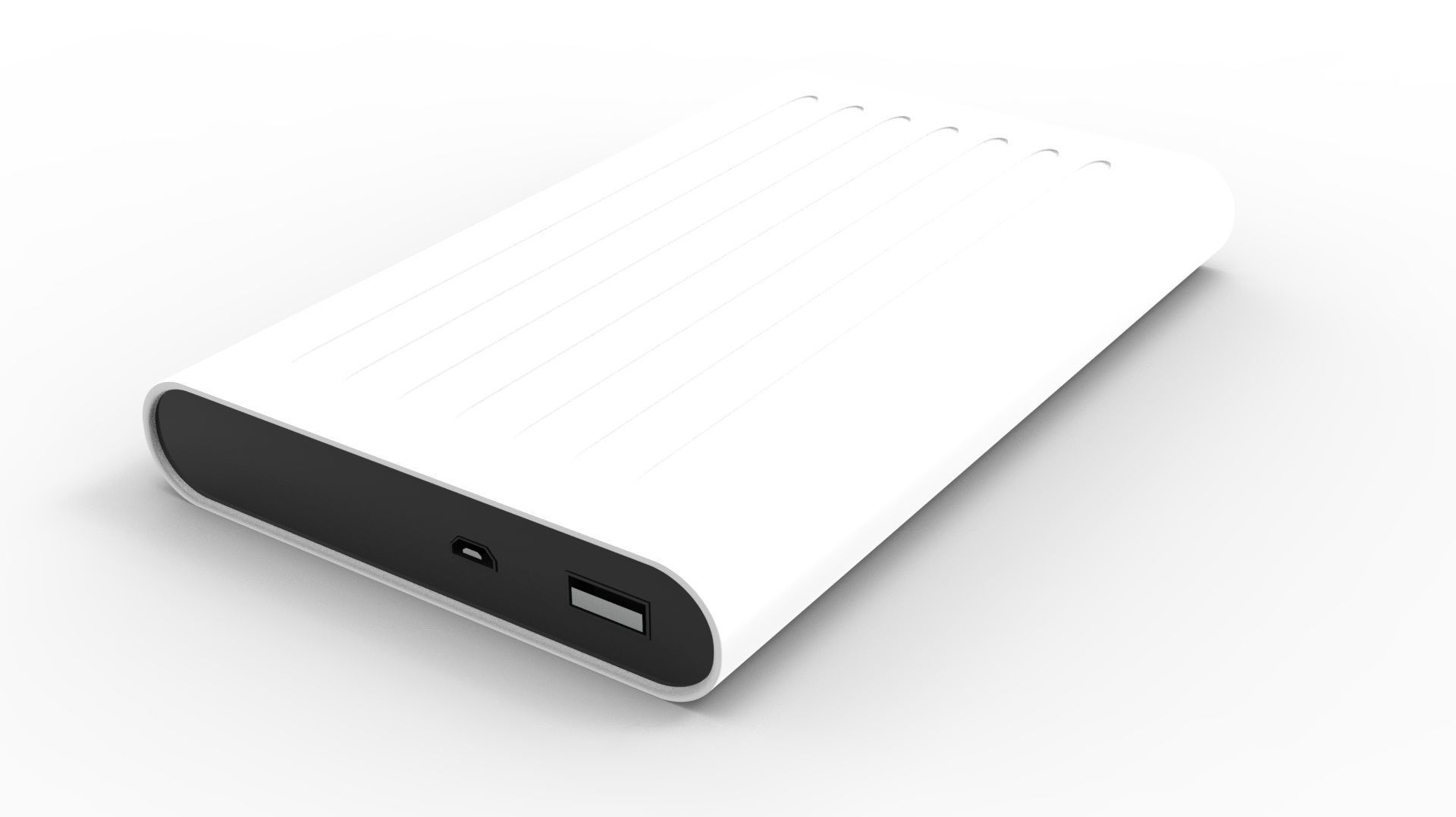 POWER BANK 03 WHITE 3D model_4