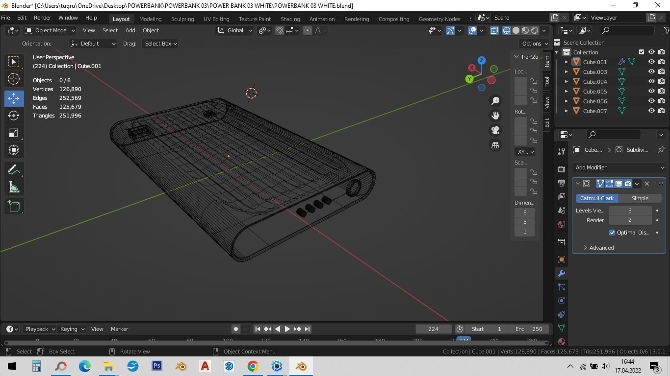 POWER BANK 03 WHITE 3D model_3