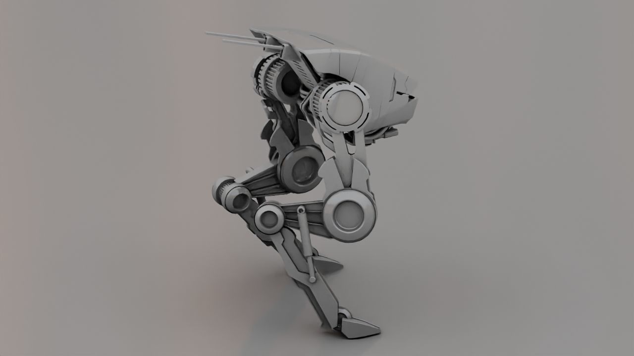 Dino robot  rigged character 3D model_12