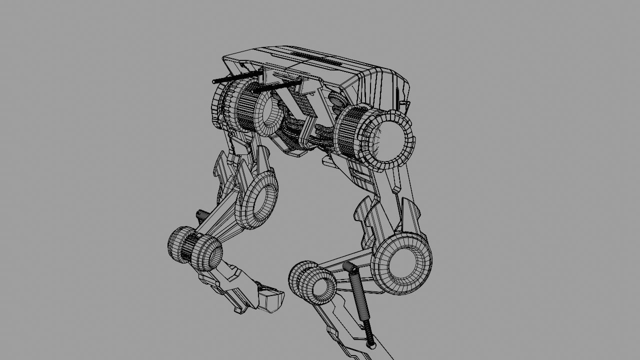 Dino robot  rigged character 3D model_18
