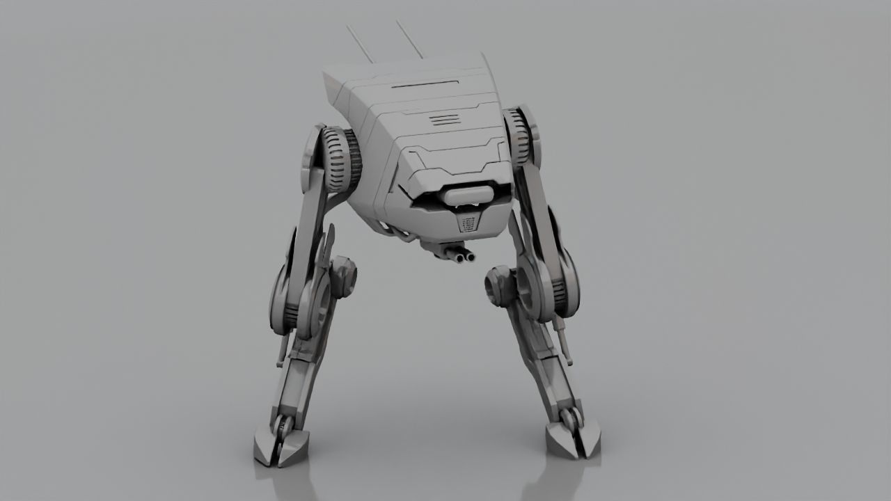 Dino robot  rigged character 3D model_10