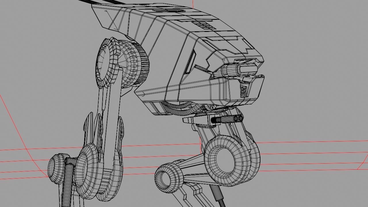 Dino robot  rigged character 3D model_21