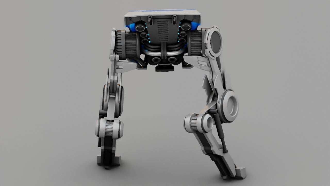 Dino robot  rigged character 3D model_7