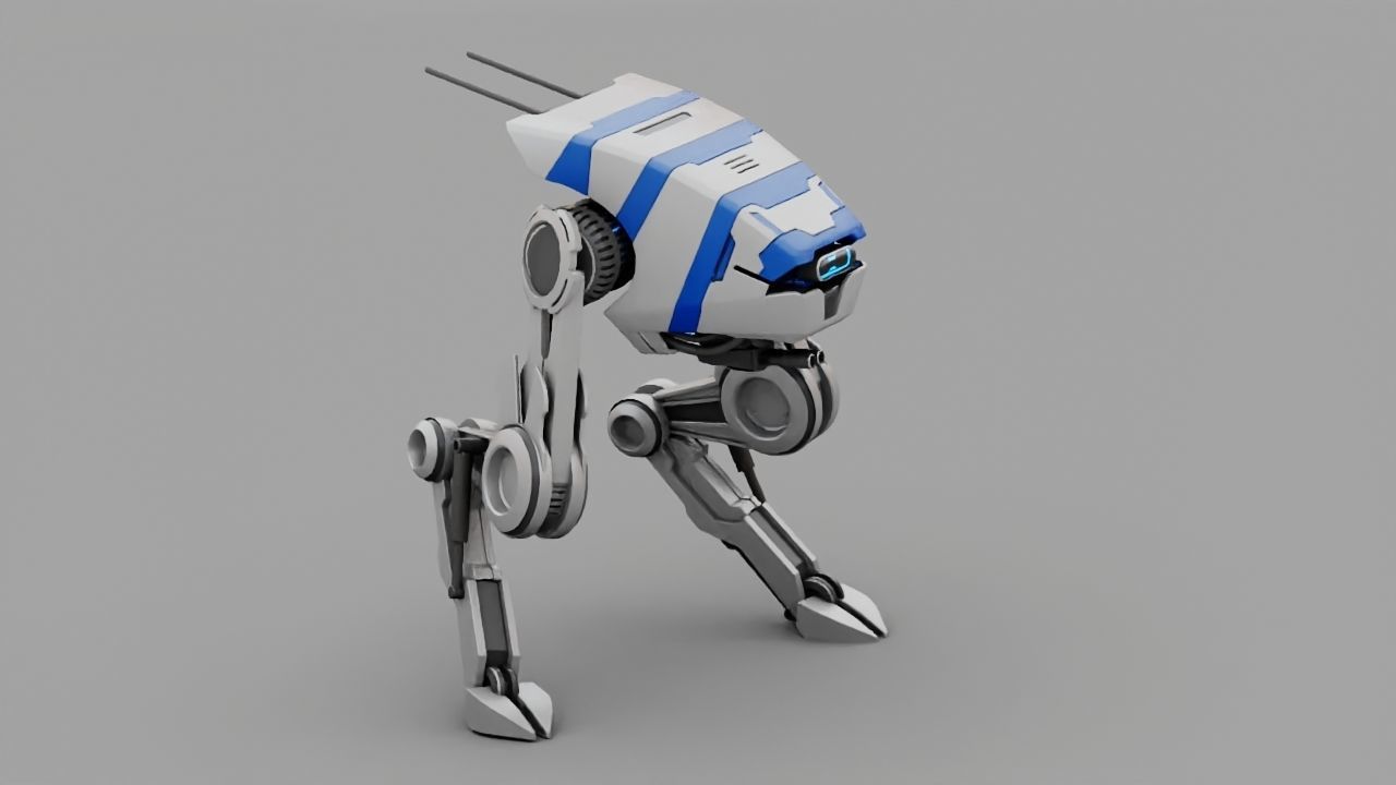 Dino robot  rigged character 3D model_2