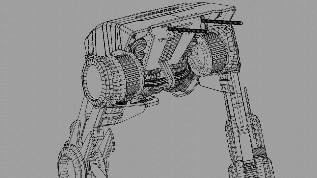 Dino robot  rigged character 3D model_19