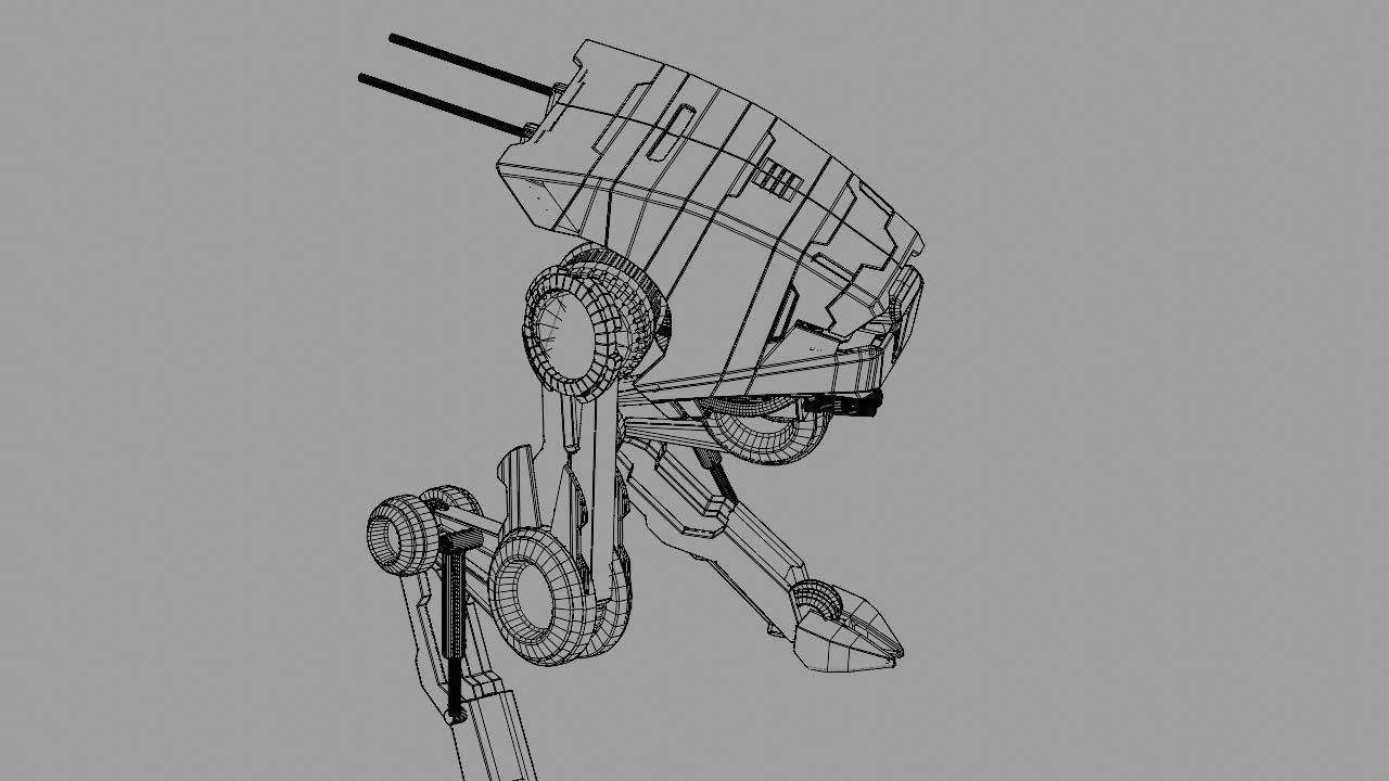 Dino robot  rigged character 3D model_17