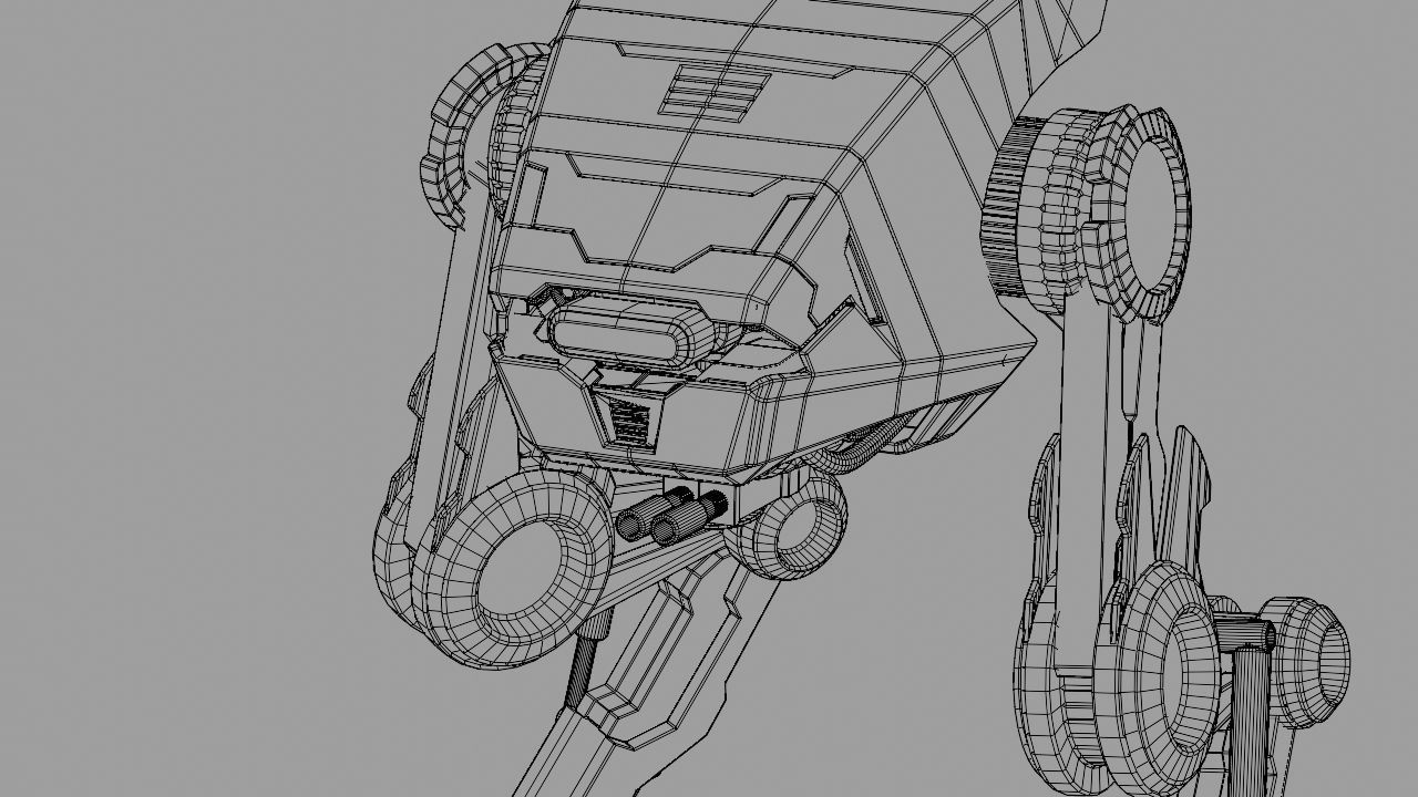 Dino robot  rigged character 3D model_20