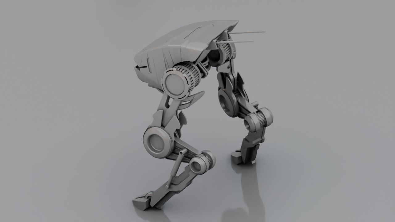 Dino robot  rigged character 3D model_14
