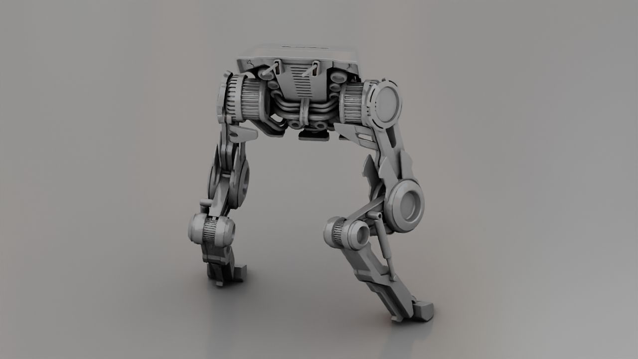 Dino robot  rigged character 3D model_13