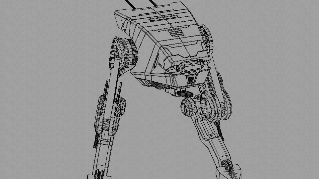 Dino robot  rigged character 3D model_16