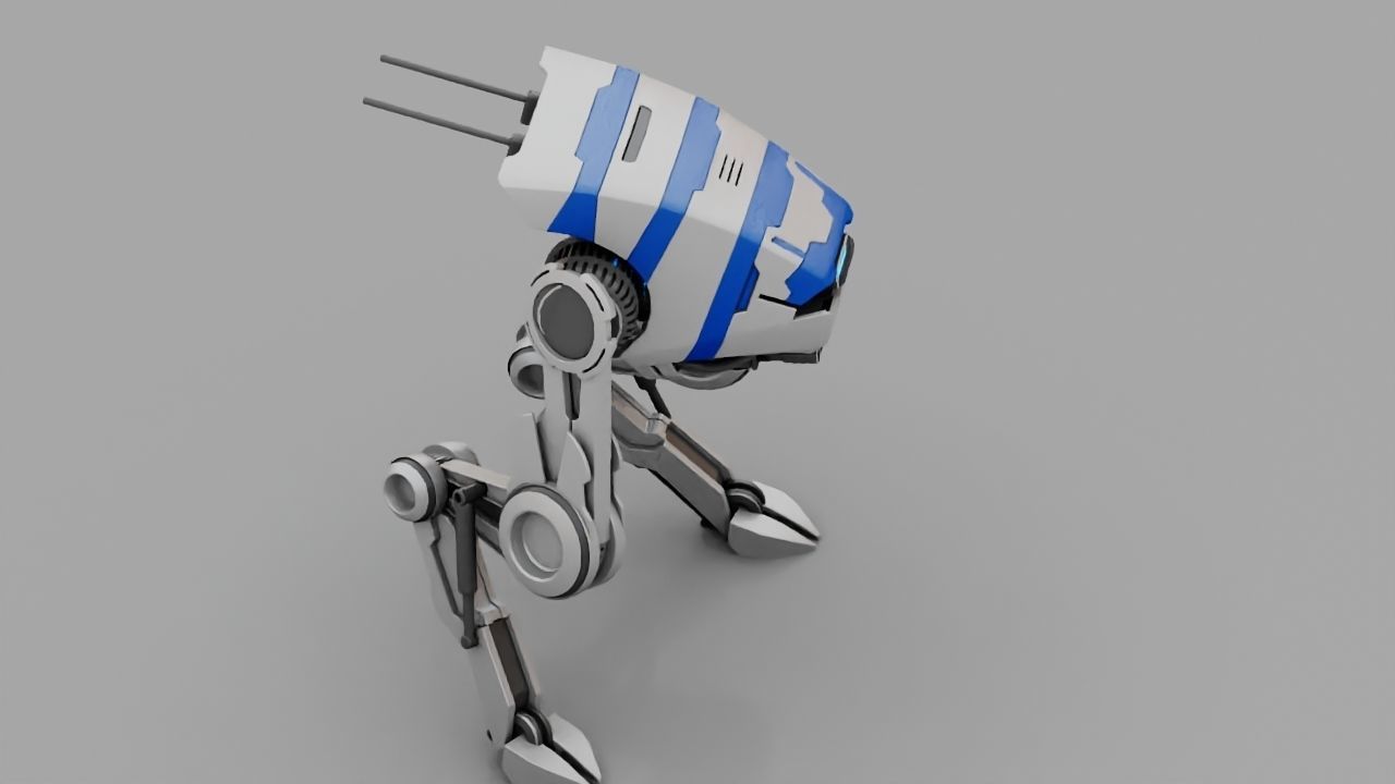 Dino robot  rigged character 3D model_5