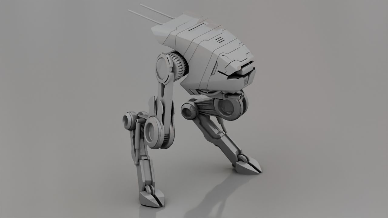 Dino robot  rigged character 3D model_11