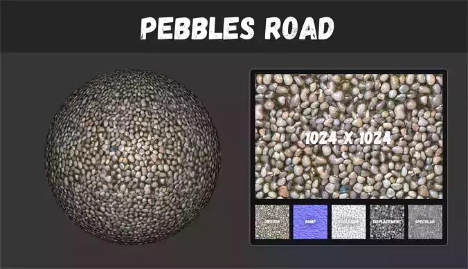 Pebbles Road Texture