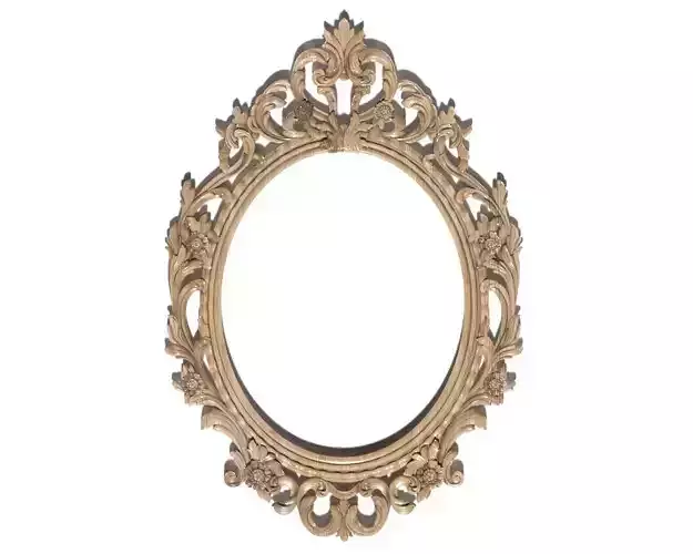Frame-005 gold ornate frame 3D model