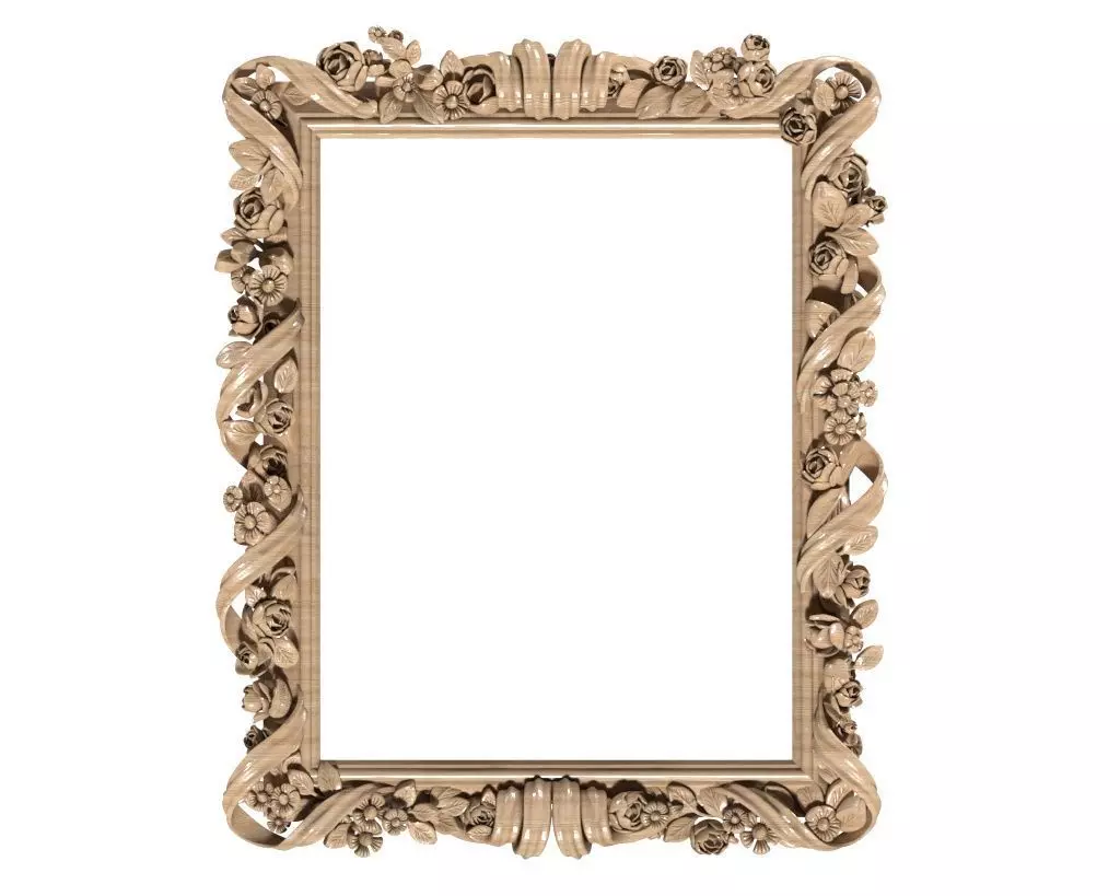 Frame-006 ornate wooden frame 3D model