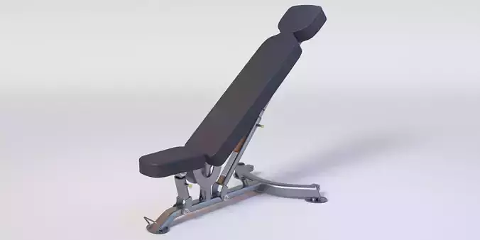 FLAT-INCLINE BENCH - Professional 3D Gym Model Low-poly 3D model