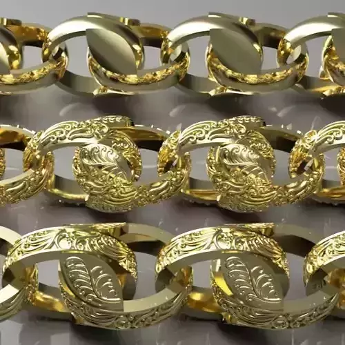 tulip link braclet chain