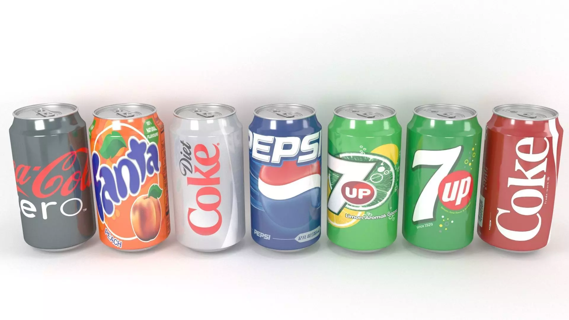 beverage cold drink can Low-poly 3D model