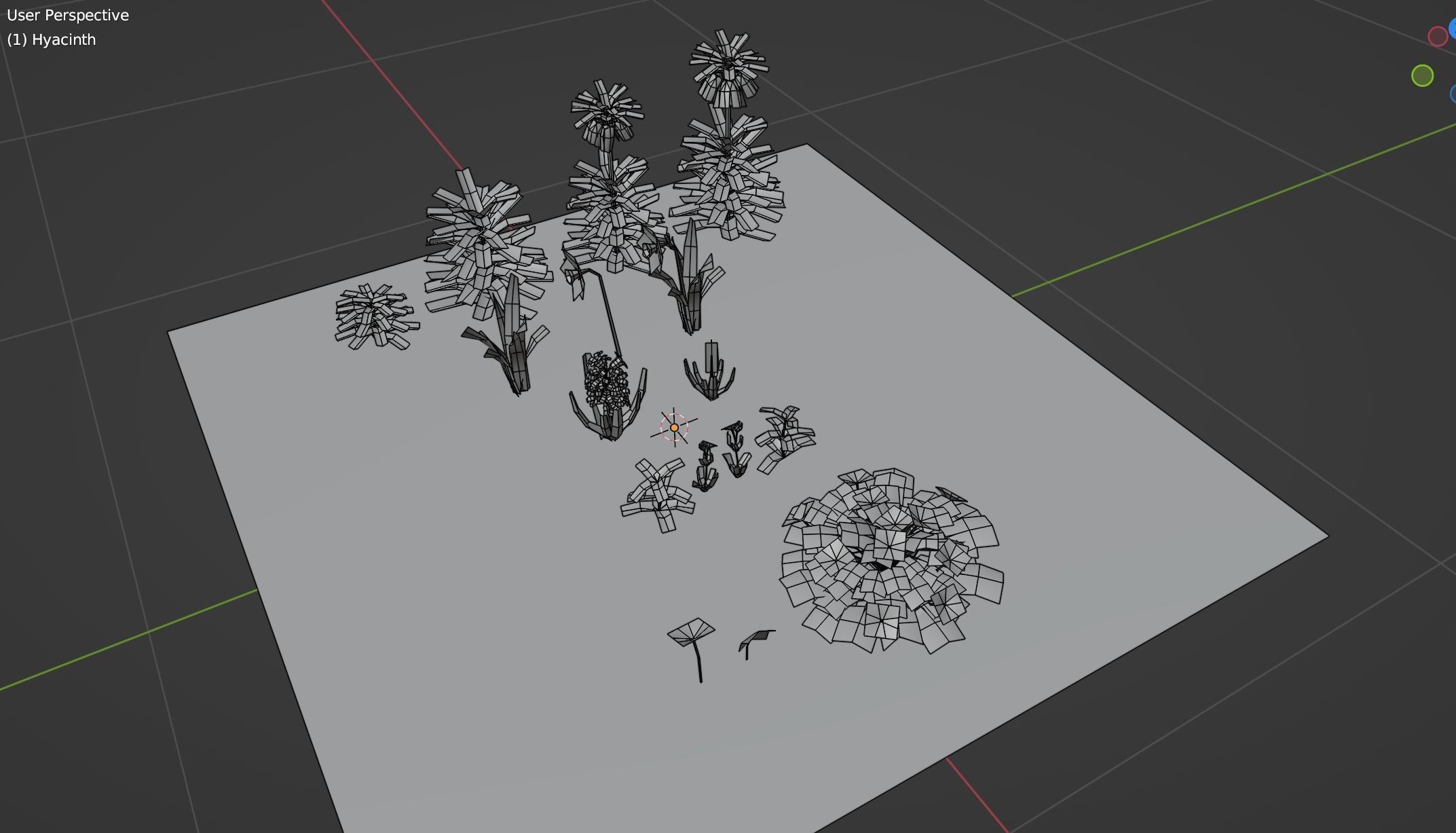 Spring Garden Flowers Collection  Low-poly 3D model_5